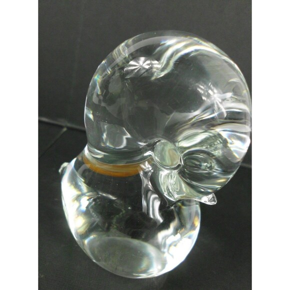 Vintage MCM FM Konstglas Ronneby Sweden Clear Glass Birds Paperweight Set of 2 - Picture 6 of 7